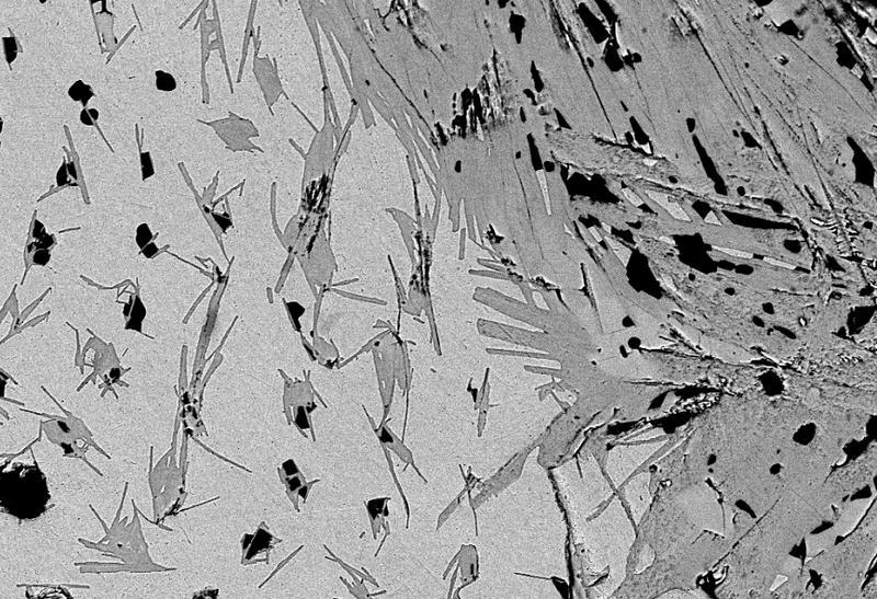 Scanning electron microscope image of a Bi-2212 superconducting joint